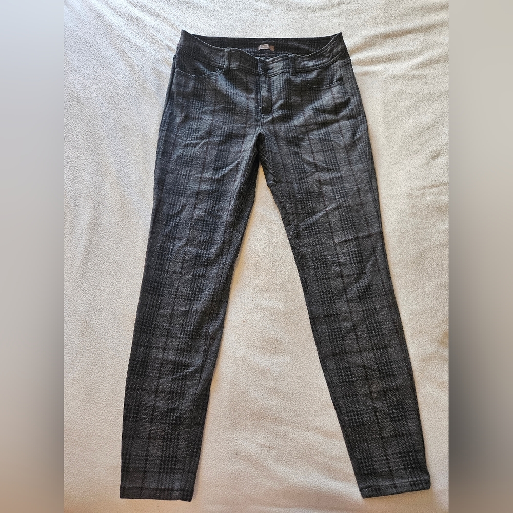 Maurices, Grey plaid stretch denim, skinny fit, size 6